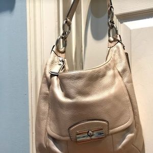 Cream/off white Coach shoulder bag
